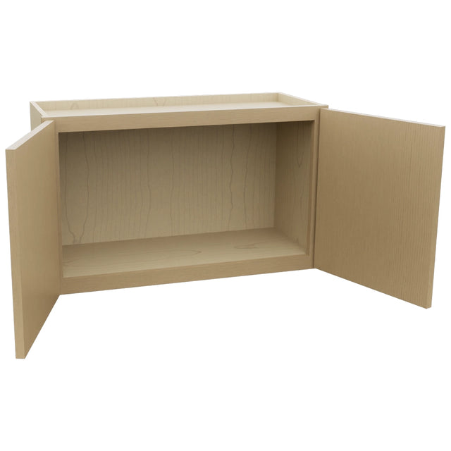 Fabuwood Luna Natural Oak W3018 Wall Standard Cabinet, Open View