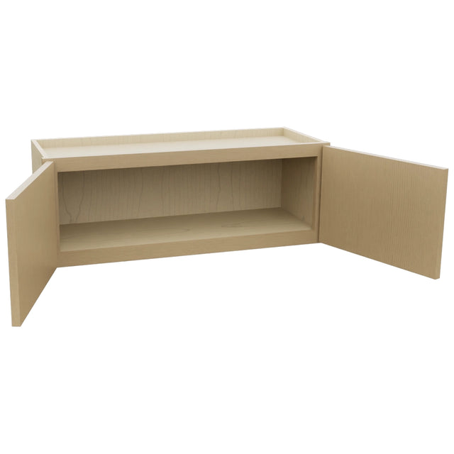 Fabuwood Luna Natural Oak W3312 Wall Standard Cabinet, Open View