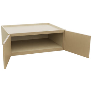 Fabuwood Luna Natural Oak W331224 Wall Deep Cabinet, Open View