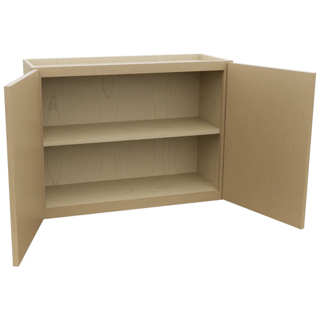 Fabuwood Luna Natural Oak W3324 Wall Standard Cabinet, Open View