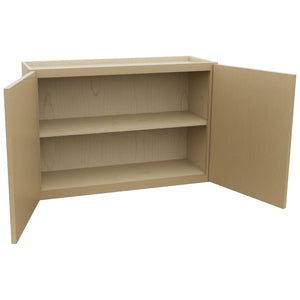 Fabuwood Luna Natural Oak W3624 Wall Standard Cabinet, Open View