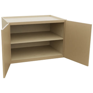 Fabuwood Luna Natural Oak W362424 Wall Deep Cabinet, Open View