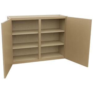 Fabuwood Luna Natural Oak W3930 Wall Standard Cabinet, Open View