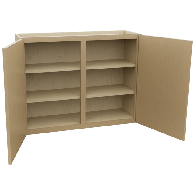 Fabuwood Luna Natural Oak W3930 Wall Standard Cabinet, Open View