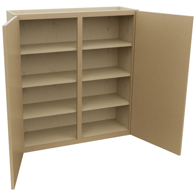 Fabuwood Luna Natural Oak W3942 Wall Standard Cabinet, Open View