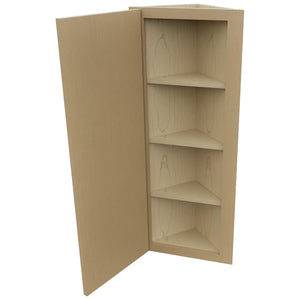 Fabuwood Luna Natural Oak WAE1242 Wall Angle End Cabinet, Open View