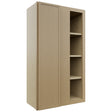 Fabuwood Luna Natural Oak WBC2442 Wall Corner Blind Cabinet, Front View