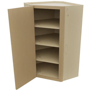 Fabuwood Luna Natural Oak WDC2442 Wall Corner Diagonal Cabinet, Open View