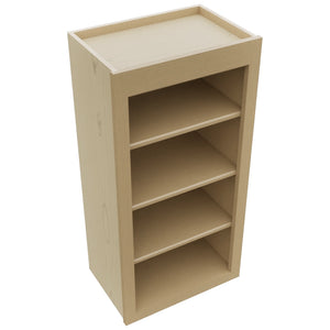 Fabuwood Luna Natural Oak WOS1836 Wall Open Shelf, Top View