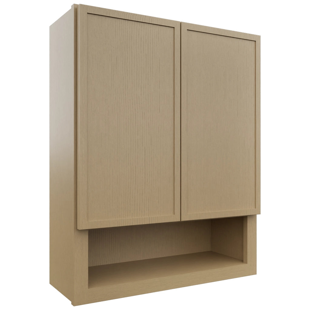 Fabuwood Luna Natural Oak WVS2430 Vanity Wall Storage, Front View