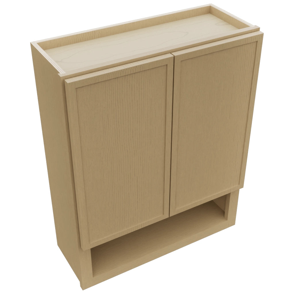 Fabuwood Luna Natural Oak WVS2430 Vanity Wall Storage, Top View