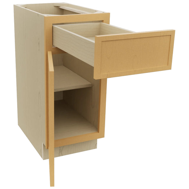 Fabuwood Luna Timber B15 Base Standard Cabinet, Open View