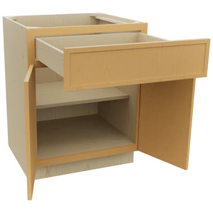 Fabuwood Luna Timber B27 Base Standard Cabinet, Open View