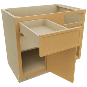 Fabuwood Luna Timber BLB42/45 Base Corner Blind Cabinet, Open View