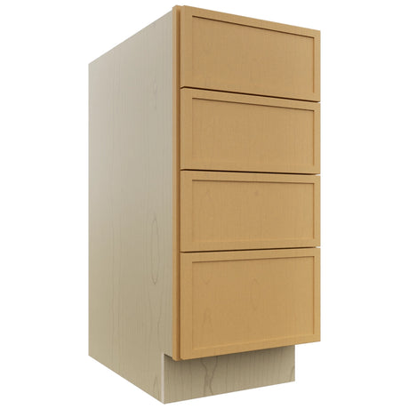 Fabuwood Luna Timber DB15-4 Base 4 Drawers Cabinet, Front View