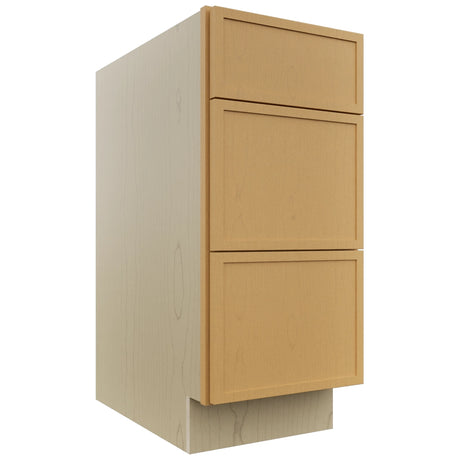 Fabuwood Luna Timber DB15 Base 3 Drawers Cabinet, Front View