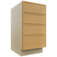 Fabuwood Luna Timber DB18-4 Base 4 Drawers Cabinet, Front View
