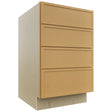Fabuwood Luna Timber DB21-4 Base 4 Drawers Cabinet, Front View