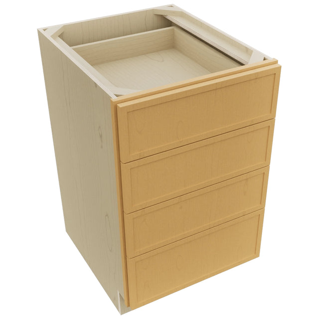 Fabuwood Luna Timber DB21-4 Base 4 Drawers Cabinet, Top View