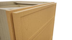 Fabuwood Luna Timber DB24 Base 3 Drawers Cabinet, Detail View