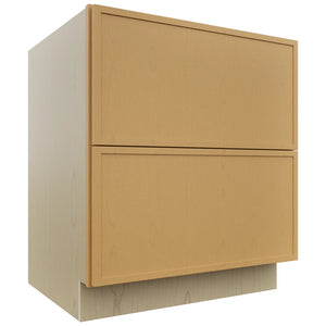 Fabuwood Luna Timber DB30-2 Base 2 Drawers Cabinet, Front View