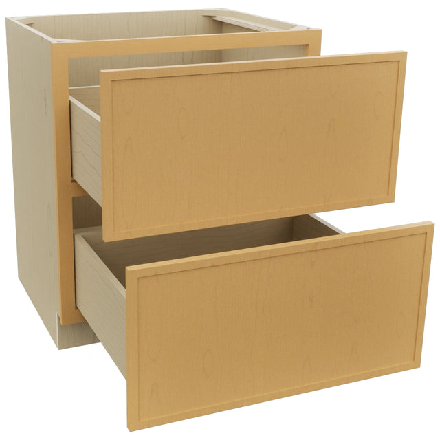 Fabuwood Luna Timber DB30-2 Base 2 Drawers Cabinet, Open View