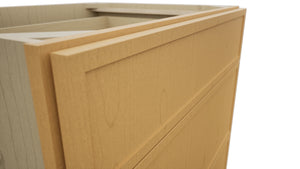Fabuwood Luna Timber DB30 Base 3 Drawers Cabinet, Detail View