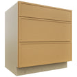 Fabuwood Luna Timber DB33 Base 3 Drawers Cabinet, Front View