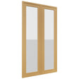 Fabuwood Luna Timber DS GDW2442 Wall Glass Door, Front View