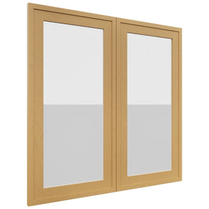 Fabuwood Luna Timber DS GDW3030 Wall Glass Door, Front View