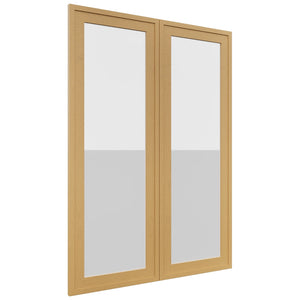 Fabuwood Luna Timber DS GDW3042 Wall Glass Door, Front View
