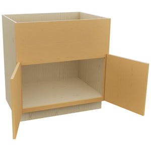 Fabuwood Luna Timber FS33 Base Farm Sink Cabinet, Open View