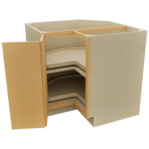 Fabuwood Luna Timber LSB36 Base Corner Lazy Susan Cabinet, Open View
