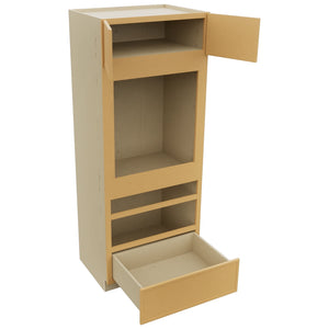 Fabuwood Luna Timber OC3384D Tall Oven Cabinet Double, Open View