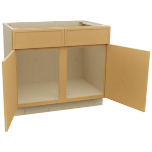 Fabuwood Luna Timber SB39 Base Sink Cabinet, Open View