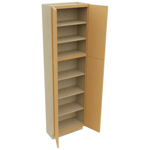Fabuwood Luna Timber TP241284 Tall Pantry Cabinet, Open View