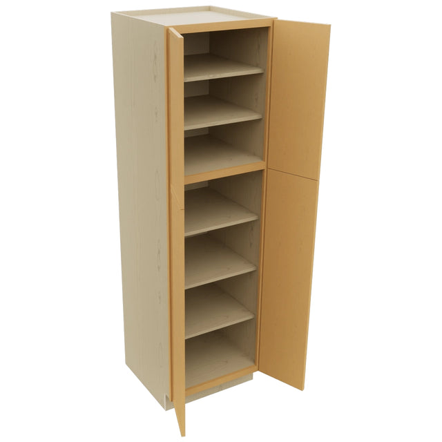 Fabuwood Luna Timber TP242484 Tall Pantry Cabinet, Open View