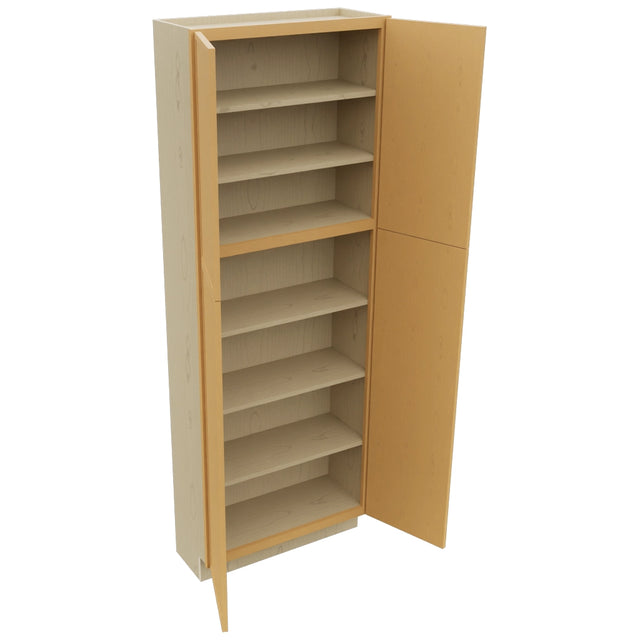 Fabuwood Luna Timber TP301284 Tall Pantry Cabinet, Open View