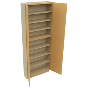 Fabuwood Luna Timber TP361296 Tall Pantry Cabinet, Open View