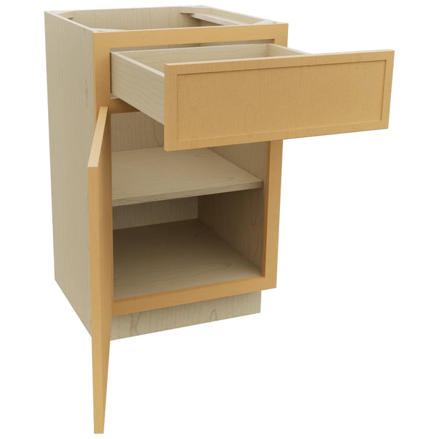 Fabuwood Luna Timber VB21-34 Vanity Base Standard Cabinet, Open View