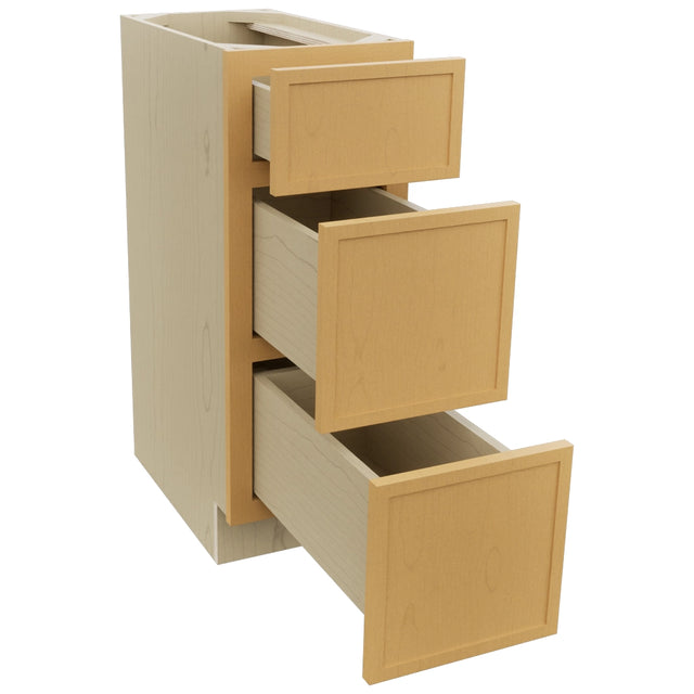 Fabuwood Luna Timber VDB12-34 Vanity Drawer Cabinet, Open View