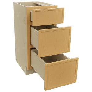 Fabuwood Luna Timber VDB15-34 Vanity Drawer Cabinet, Open View