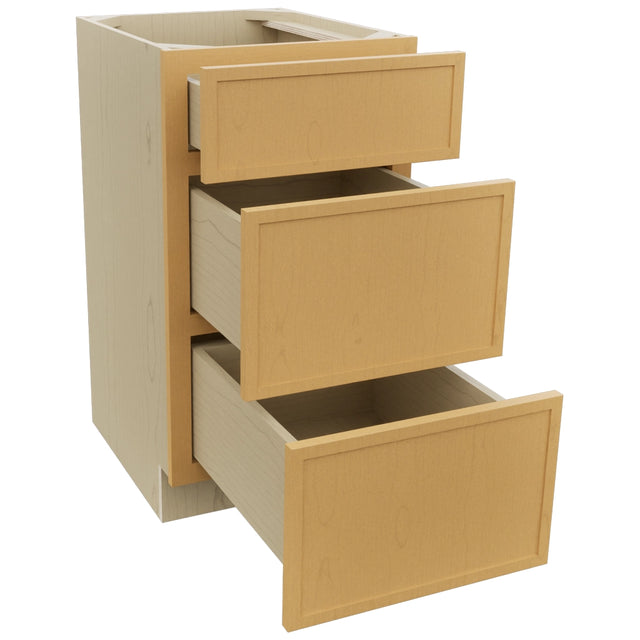 Fabuwood Luna Timber VDB18-34 Vanity Drawer Cabinet, Open View