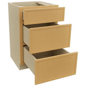 Fabuwood Luna Timber VDB21-34 Vanity Drawer Cabinet, Open View