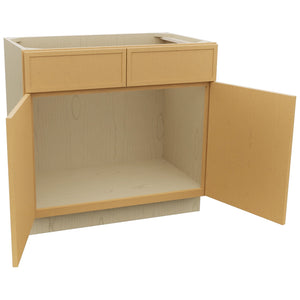 Fabuwood Luna Timber VSB36-34 Vanity Sink Cabinet, Open View