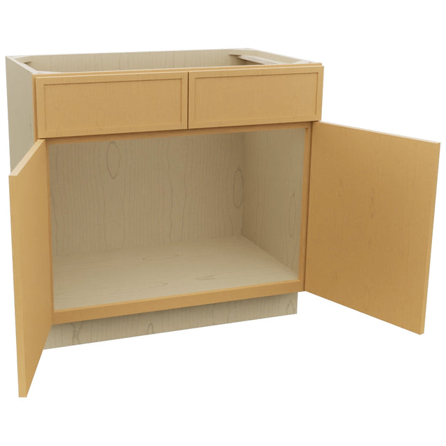 Fabuwood Luna Timber VSB36-34 Vanity Sink Cabinet, Open View