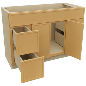 Fabuwood Luna Timber VSD30DR Vanity Combo Cabinet, Open View