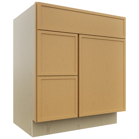 Fabuwood Luna Timber VSD36DL Vanity Combo Cabinet, Front View