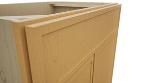 Fabuwood Luna Timber VSD36DL Vanity Combo Cabinet, Detail View