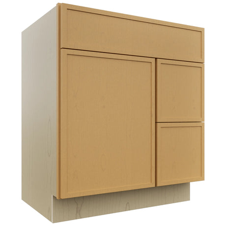 Fabuwood Luna Timber VSD36DR Vanity Combo Cabinet, Front View